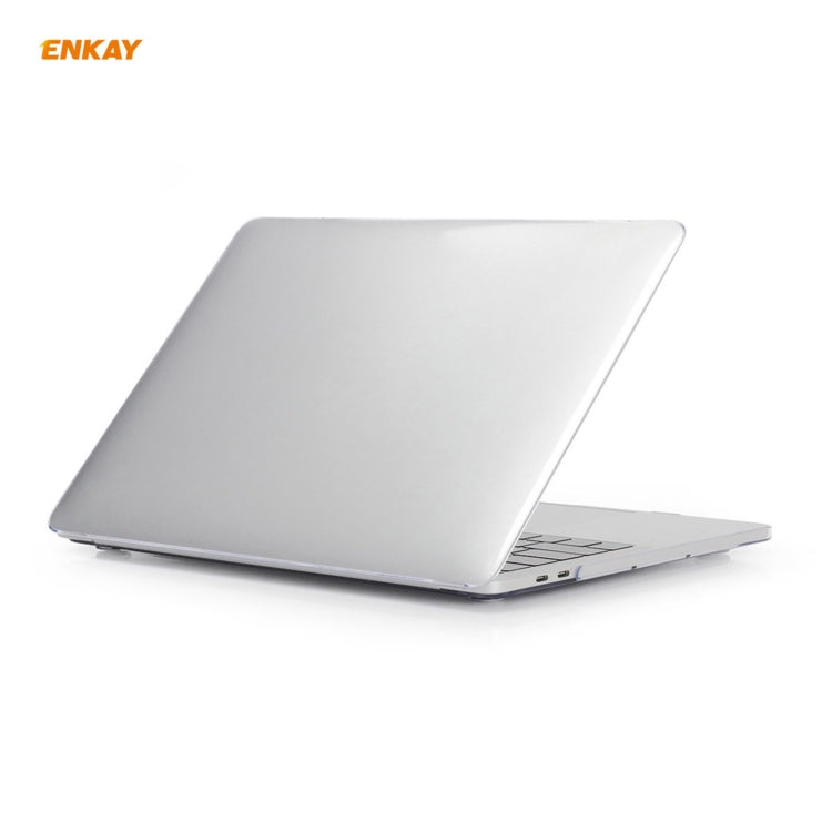 ENKAY 3 in 1 Crystal Laptop Protective Case + US Version TPU Keyboard Film + Anti-dust Plugs Set for MacBook Pro 15.4 inch A1707 & A1990 (with Touch Bar)