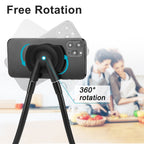 XWJ-1802D Magnetic Universal Tablet & Cell Phone Holder, Lazy Hanging on Neck Bracket, Mobile Phone Stand, 360 Degree Rotating Bendable Flexible Gooseneck Mount for Desk, Bed, Sofa for Any Phone & Tablet