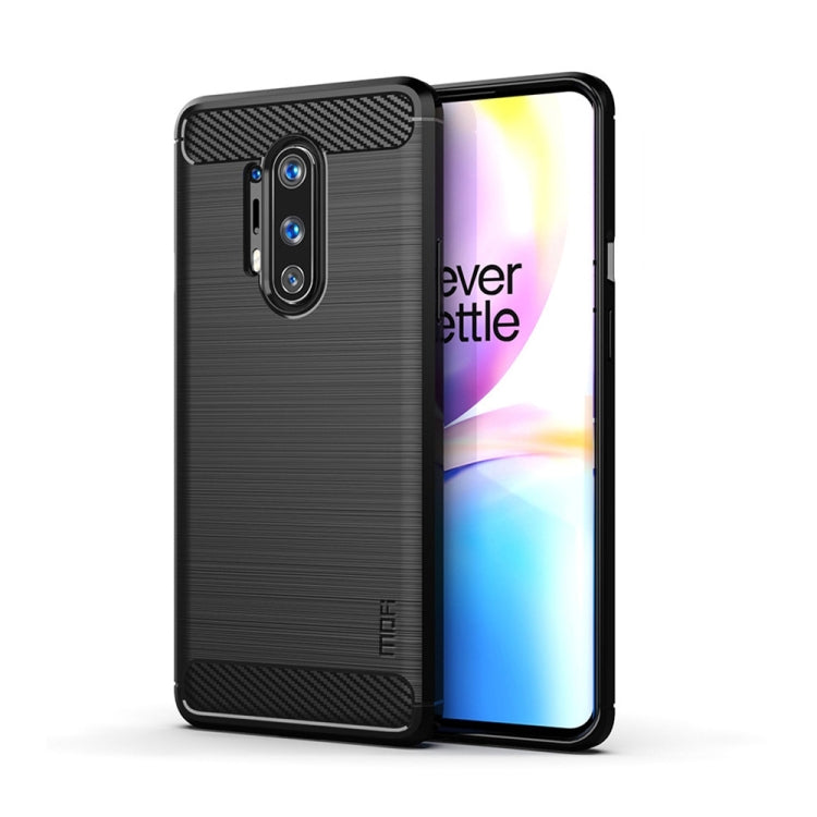 MOFI Gentleness Series Brushed Texture Carbon Fiber Soft TPU Case, For OnePlus 8 Pro