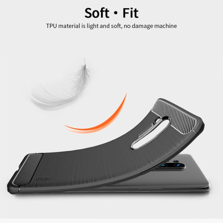 MOFI Gentleness Series Brushed Texture Carbon Fiber Soft TPU Case, For OnePlus 8 Pro