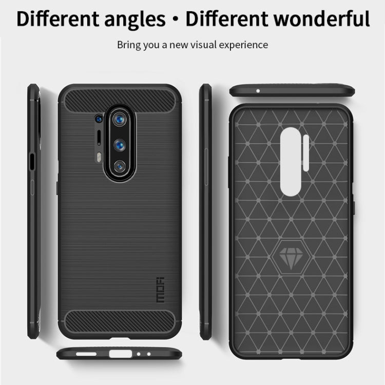 MOFI Gentleness Series Brushed Texture Carbon Fiber Soft TPU Case, For OnePlus 8 Pro