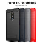 MOFI Gentleness Series Brushed Texture Carbon Fiber Soft TPU Case, For OnePlus 8 Pro
