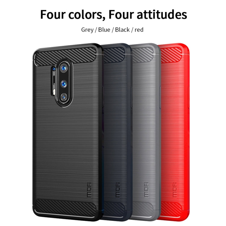 MOFI Gentleness Series Brushed Texture Carbon Fiber Soft TPU Case, For OnePlus 8 Pro