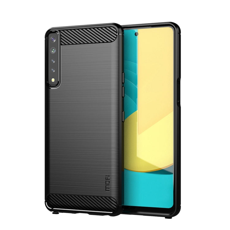 MOFI Gentleness Series Brushed Texture Carbon Fiber Soft TPU Case, For LG Stylo 7 4G