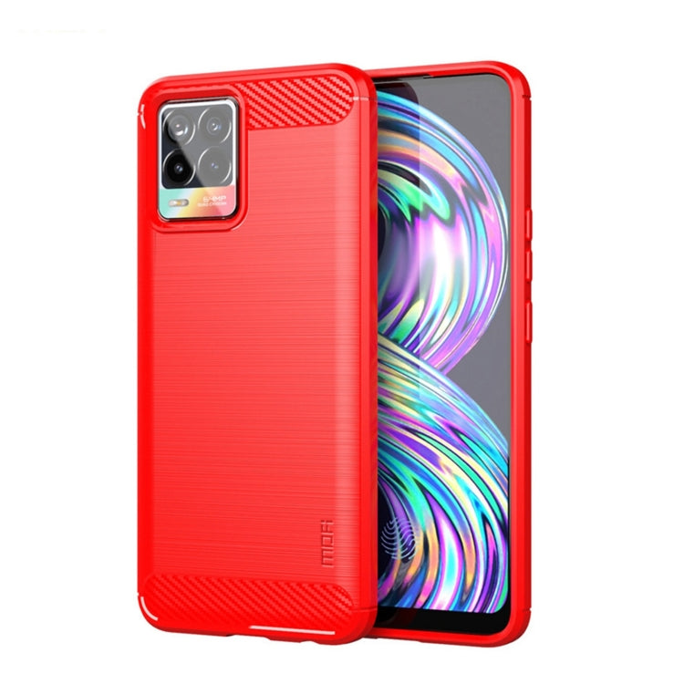 MOFI Gentleness Series Brushed Texture Carbon Fiber Soft TPU Case , For OPPO Realme 8 / 8 Pro — view 9