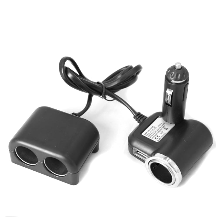 Car Sockets Car Cigarette Lighter Adapter Splitter Set 2 USB Car Charger 12V / 24V Car Styling Accessories Interior Parts, 1526