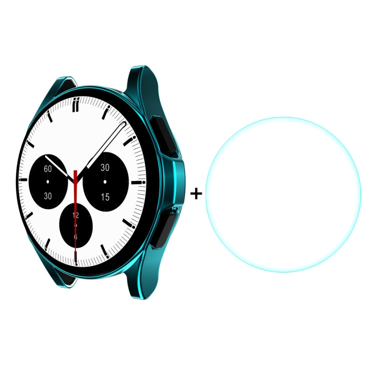 ENKAY Hat-Prince Full Coverage Electroplate Soft Case TPU HD Clear Cover + Tempered Glass Protector, For Samsung Galaxy Watch4 Classic 46mm