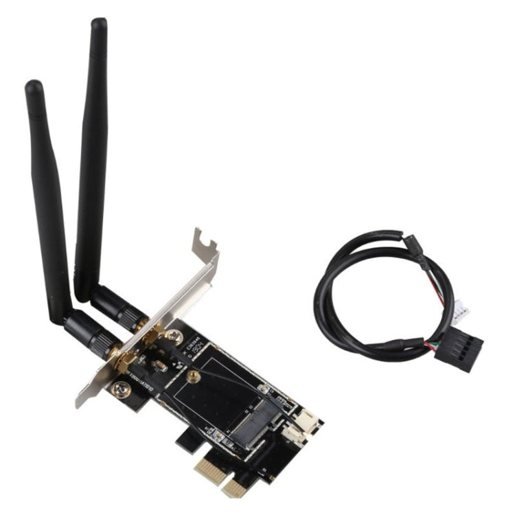 TXB001 PCIE-1X Card to NGFF-Ekey Dual Antenna Adapter