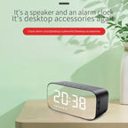 AEC BT518 Portable Wireless Bluetooth Speaker LED Alarm Clock Support AUX / TF Card / FM