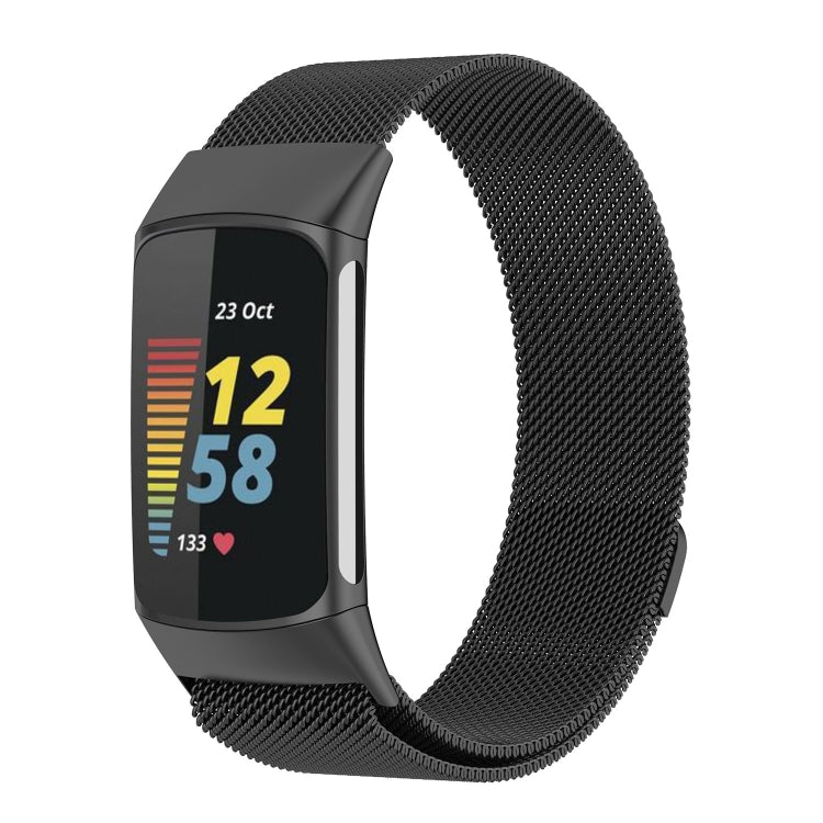 Milano Magnetic Metal Strap for Fitbit Charge 5 — Rose Gold