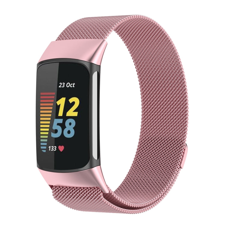 Milano Magnetic Metal Strap for Fitbit Charge 5 — Champagne Gold