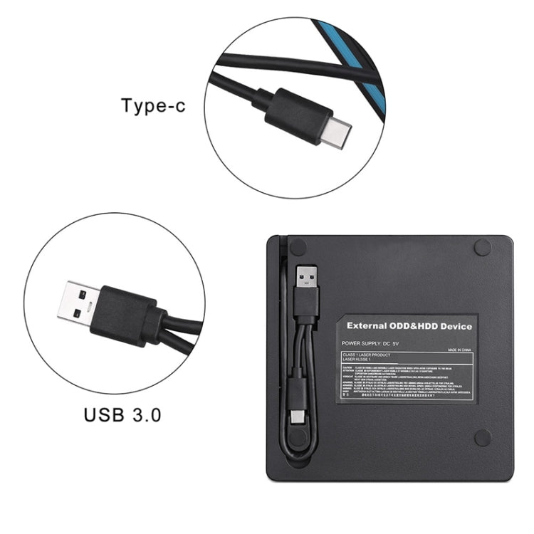 Type-C USB 3.0 External DVD/CD/VCD Burner RW SVCD Drive Player, Universal Optical Drive