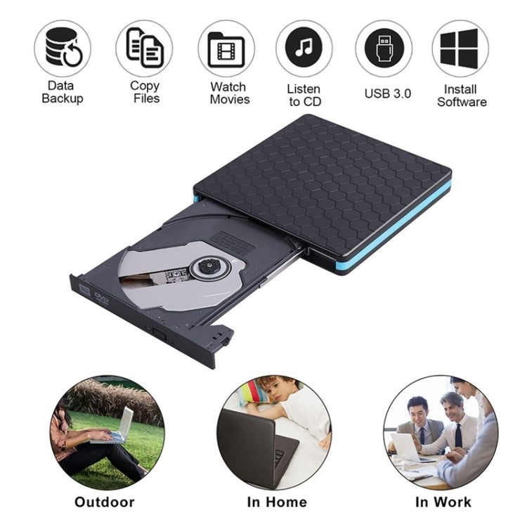Type-C USB 3.0 External DVD/CD/VCD Burner RW SVCD Drive Player, Universal Optical Drive