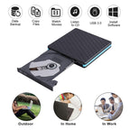 Type-C USB 3.0 External DVD/CD/VCD Burner RW SVCD Drive Player, Universal Optical Drive