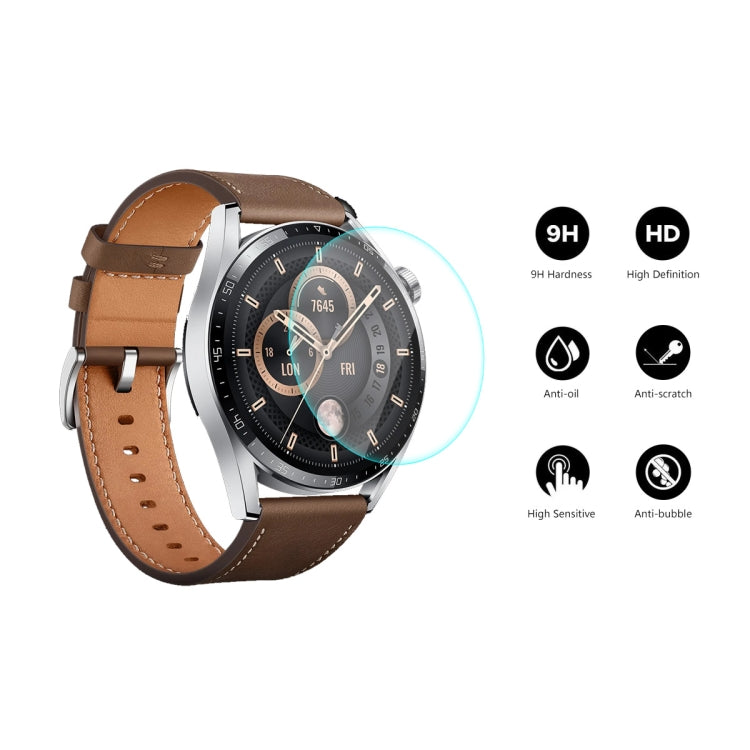 For Huawei Watch GT 3 46mm ENKAY Hat-Prince 0.2mm 9H 2.15D Curved Edge Tempered Glass Screen Protector Watch Film