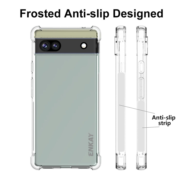 ENKAY Transparent TPU Shockproof Case, For Google Pixel 6A