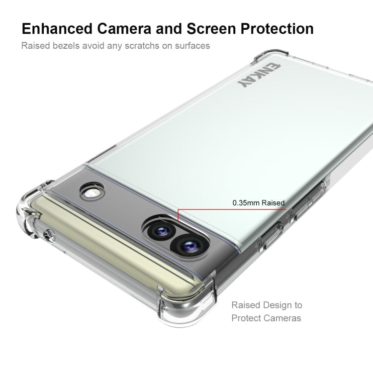 ENKAY Transparent TPU Shockproof Case, For Google Pixel 6A