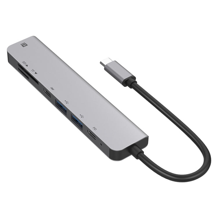 UC902 7-in-1 Multi-function HDMI+SD/TF+USB x 2+Type-C+PD to USB-C / Type-C Aluminum Alloy HUB