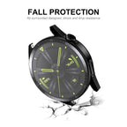 For Huawei Watch GT 3 46mm ENKAY Matte PC Frame + Tempered Glass Protector Case With Scale