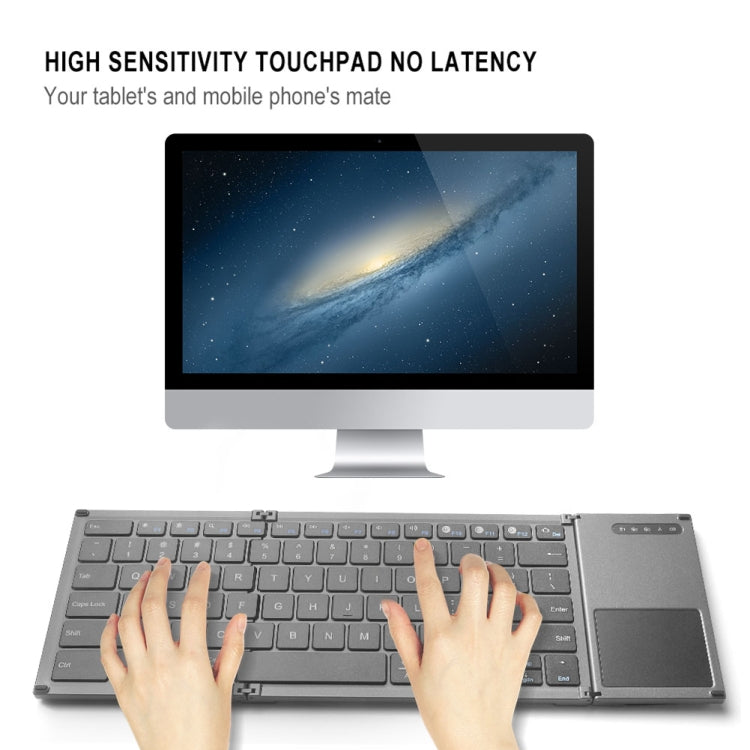 B066S Multi-function Ultra-thin Mini Wireless Three Fold Bluetooth Keyboard — view 5