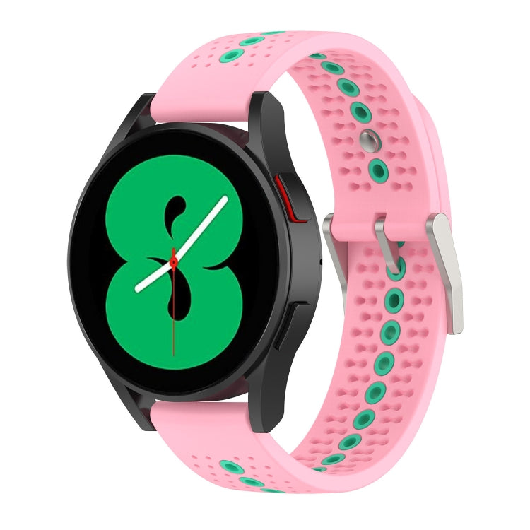 Two-Color Silicone Breathable Strap — For Samsung Galaxy Watch 4 Classic 46mm