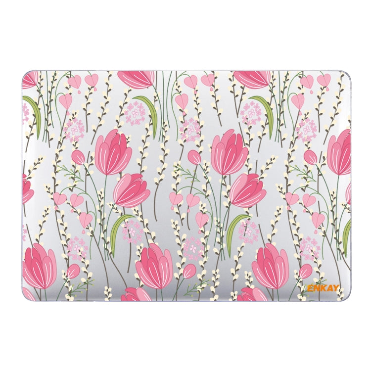 ENKAY Flower Series Pattern Laotop Protective Crystal Case for MacBook Pro 16 inch A2141