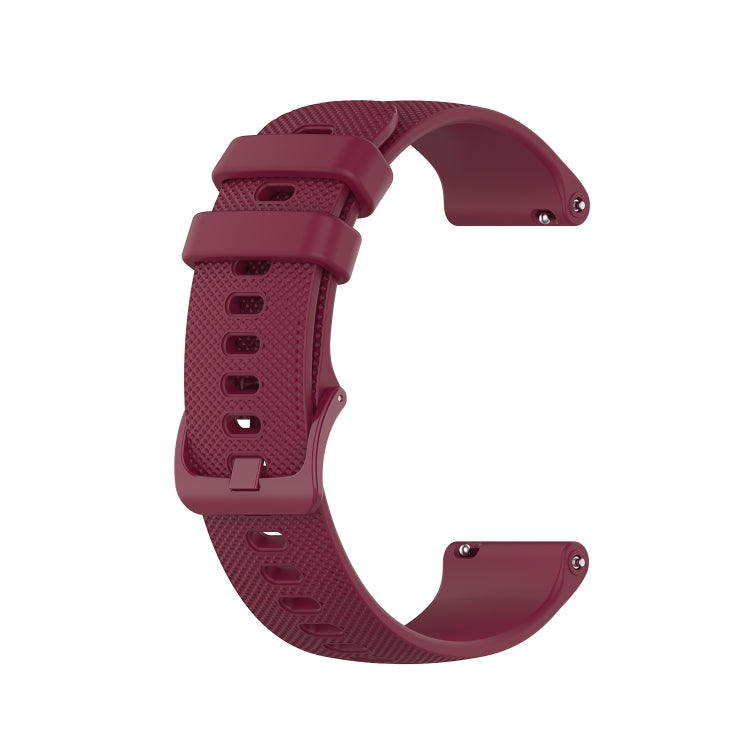 20mm Checkered Silicone Strap — Black
