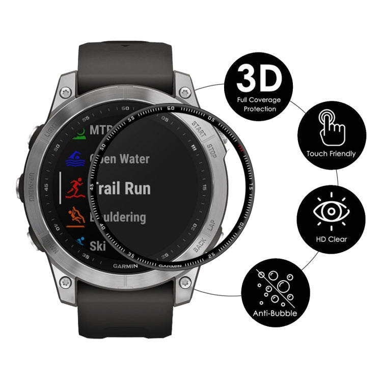 ENKAY 3D Full Coverage Soft PC Edge + PMMA HD Screen Protector Film For Garmin Fenix 7X