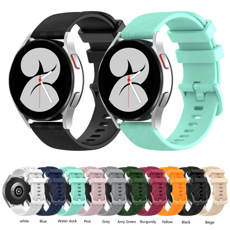 20mm Carbon Fiber Striped Silicone Strap