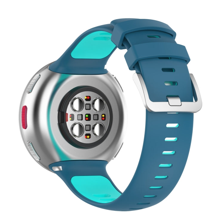 Two-color Silicone Strap for POLAR Vantage V2 with Original Raw Ears — Black+Gray