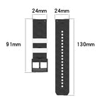 24mm Mixed-Color Silicone Watch Band