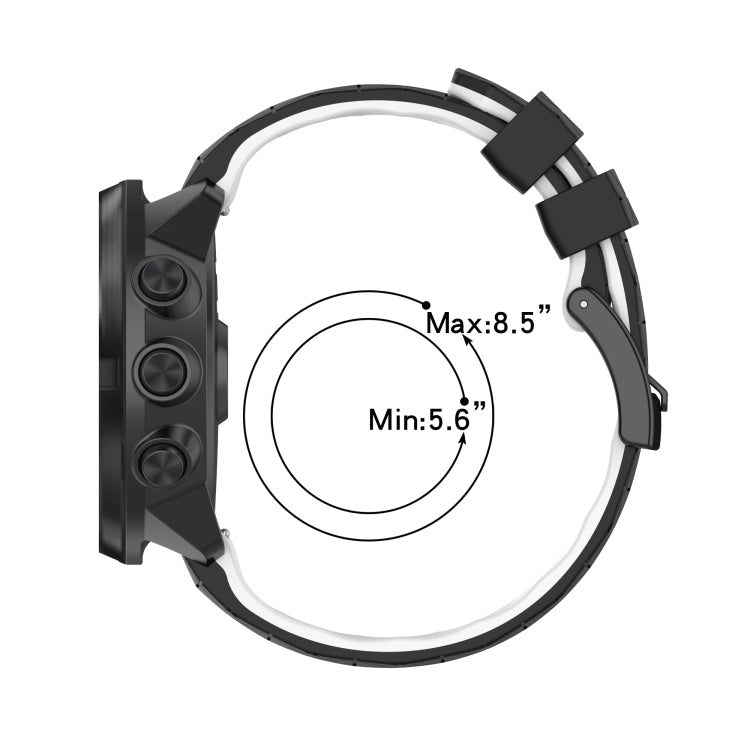 24mm Mixed-Color Silicone Watch Band