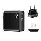 PD-65W USB-C / Type-C + QC3. 0 USB Laptop Charging Adapter + 2m USB-C / Type-C to USB-C / Type-C Data Cable Set, USB-C / Type-C Cable, EU Plug / US Plug