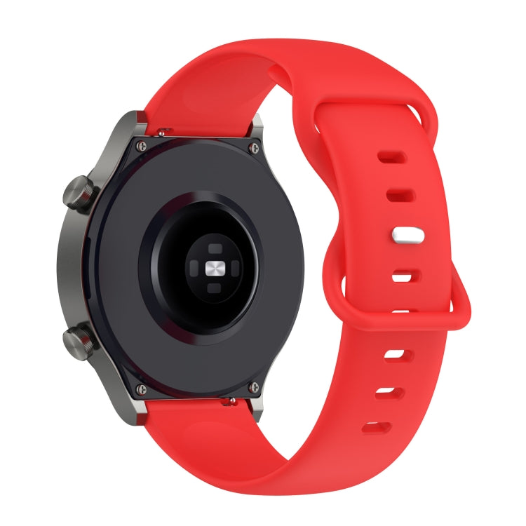 22mm Silicone Solid Color Watch Band