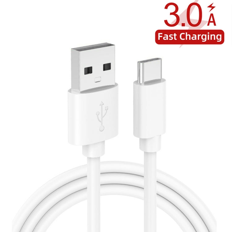 TE-P23 38W PD 20W USB-C / Type-C + QC3. 0 USB Triangle Car Charger + USB to USB-C / Type-C Data Cable, Length: 1m — White