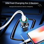 TE-P23 38W PD USB-C / Type-C + QC3. 0 USB Triangle Car Charger + USB-C / Type-C to 8 Pin Data Cable, Length: 1m — view 5