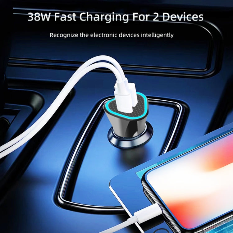 TE-P23 38W PD USB-C / Type-C + QC3. 0 USB Triangle Car Charger + USB-C / Type-C to USB-C / Type-C Data Cable, Length: 1m — view 7