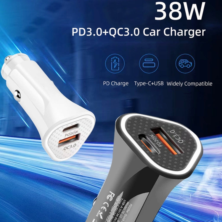TE-P23 38W PD USB-C / Type-C + QC3. 0 USB Triangle Car Charger + USB-C / Type-C to USB-C / Type-C Data Cable, Length: 1m — view 8
