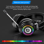 GT9 Professional LED Light Wired Gaming Headset with Mic for PC/PS4/PS5