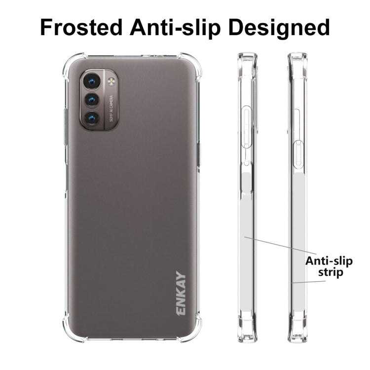 ENKAY Clear TPU Shockproof Phone Case, For Nokia G21 / G11