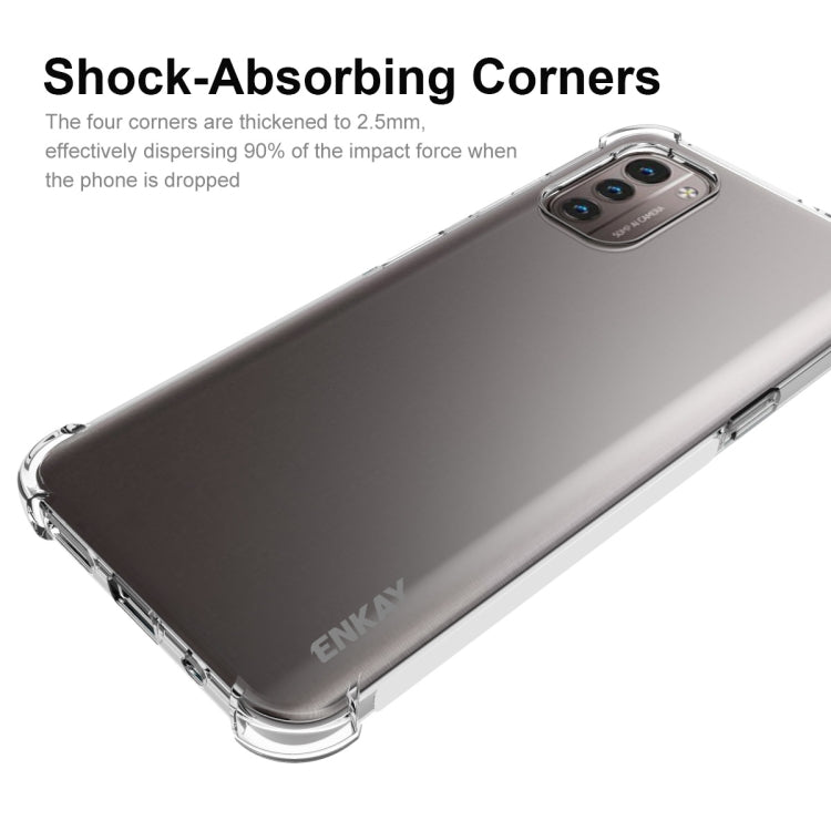 ENKAY Clear TPU Shockproof Phone Case, For Nokia G21 / G11