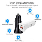 TE-P22 38W PD USB-C / Type-C + QC3. 0 USB Car Charger with 1m USB to 8 Pin Data Cable