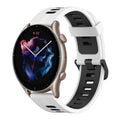 22mm Vertical Pattern Two-Color Silicone Watch Band