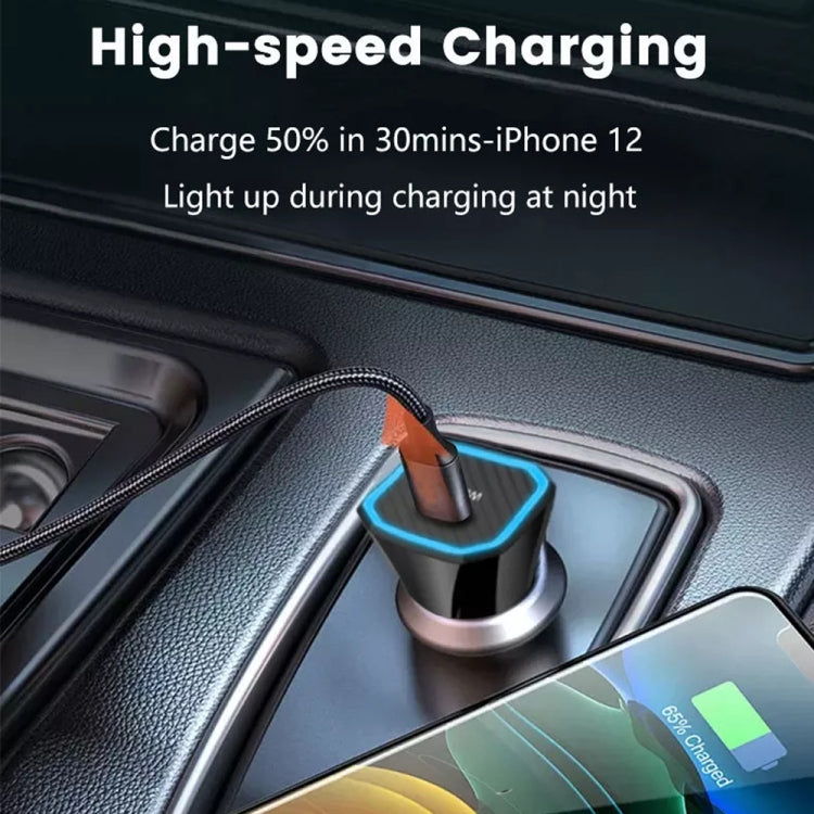 TE-P2 PD20W USB-C / Type-C Car Charger with Type-C to 8 Pin Data Cable — view 7