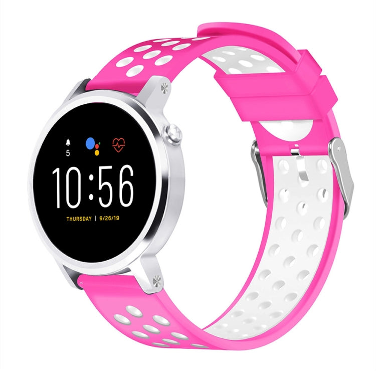 For Fossil Gen 5 Carlyle /Julianna /Garrett /Carlyle HR Dual Color Silicone Watch Band — view 9