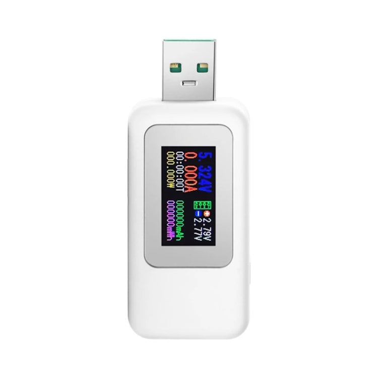 KWS-MX18 10 in 1 USB DC Tester Current 4-30V Voltage Meter Timing Ammeter Digital Meter — Black