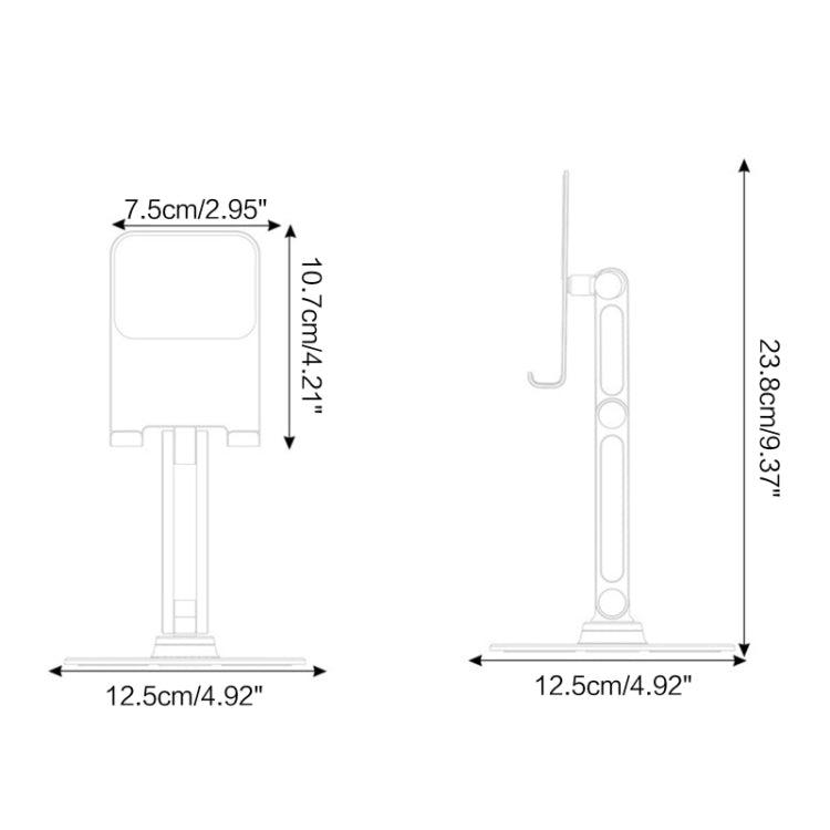 BONERUY L08 Tablet Phone Riser Bracket Foldable Long Arm Pad Mobile Holder Rack — view 5