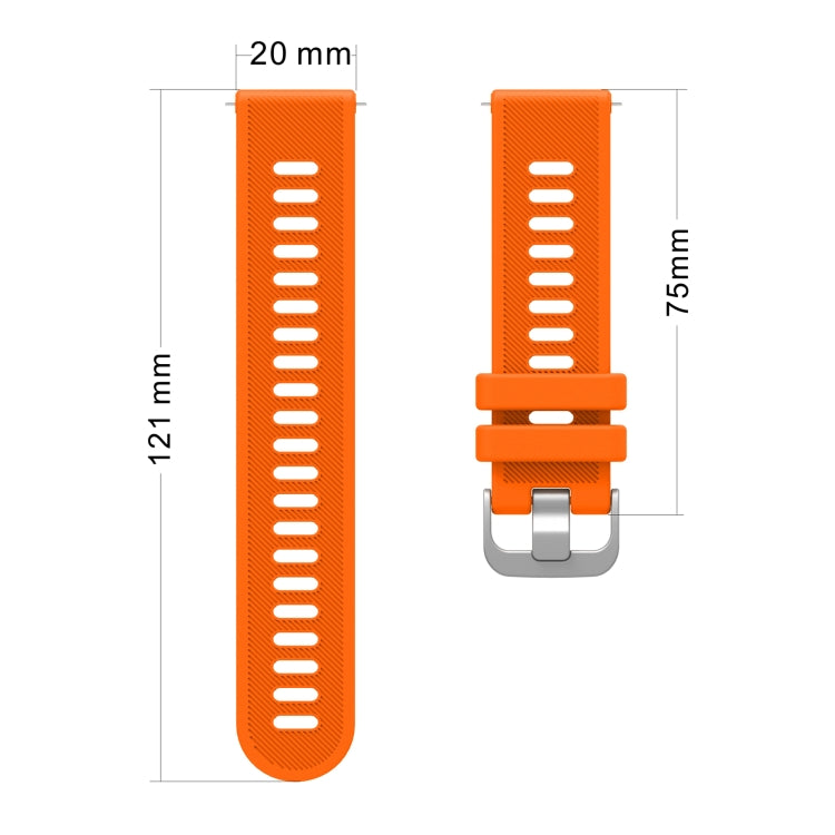 20mm Silicone Twill Watch Band