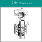 304 Stainless Steel Hinge Hydraulic Damping Mute Thickening Buffer Hinge — view 5