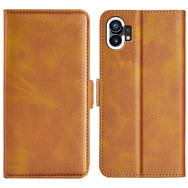 Dual-side Magnetic Buckle Leather Phone Case, For Nothine Phone 1